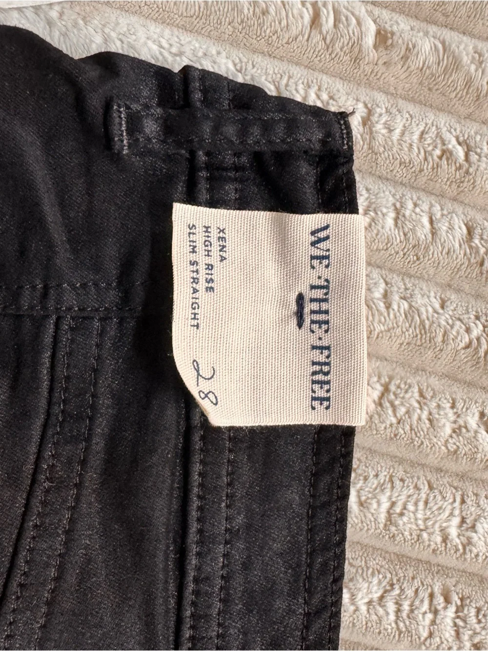 Nwt $128 Free People We The Free Xena Coated Straight Jeans Size 28